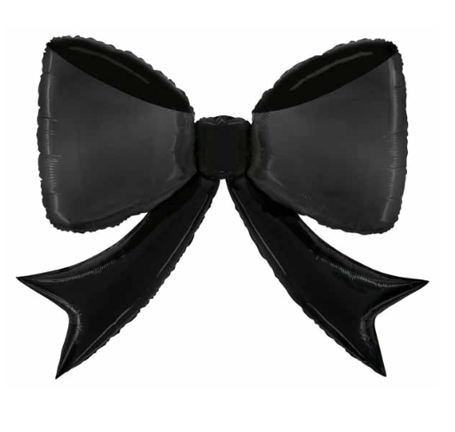 BLACK BOW FOIL BALLOON