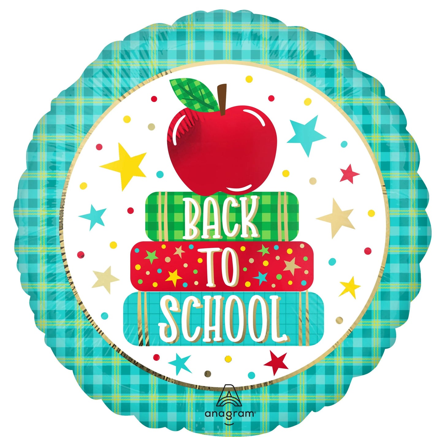 BACK TO SCHOOL BOOK + APPLE FOIL BALLOON