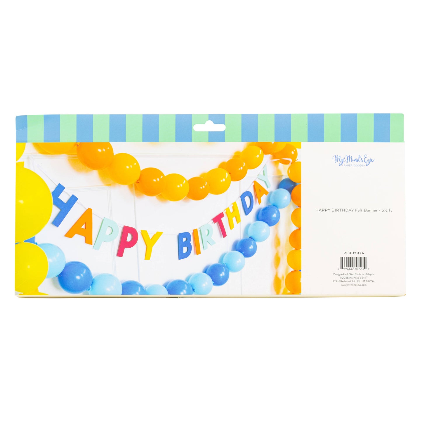 COLOURFUL HAPPY BIRTHDAY FELT BANNER