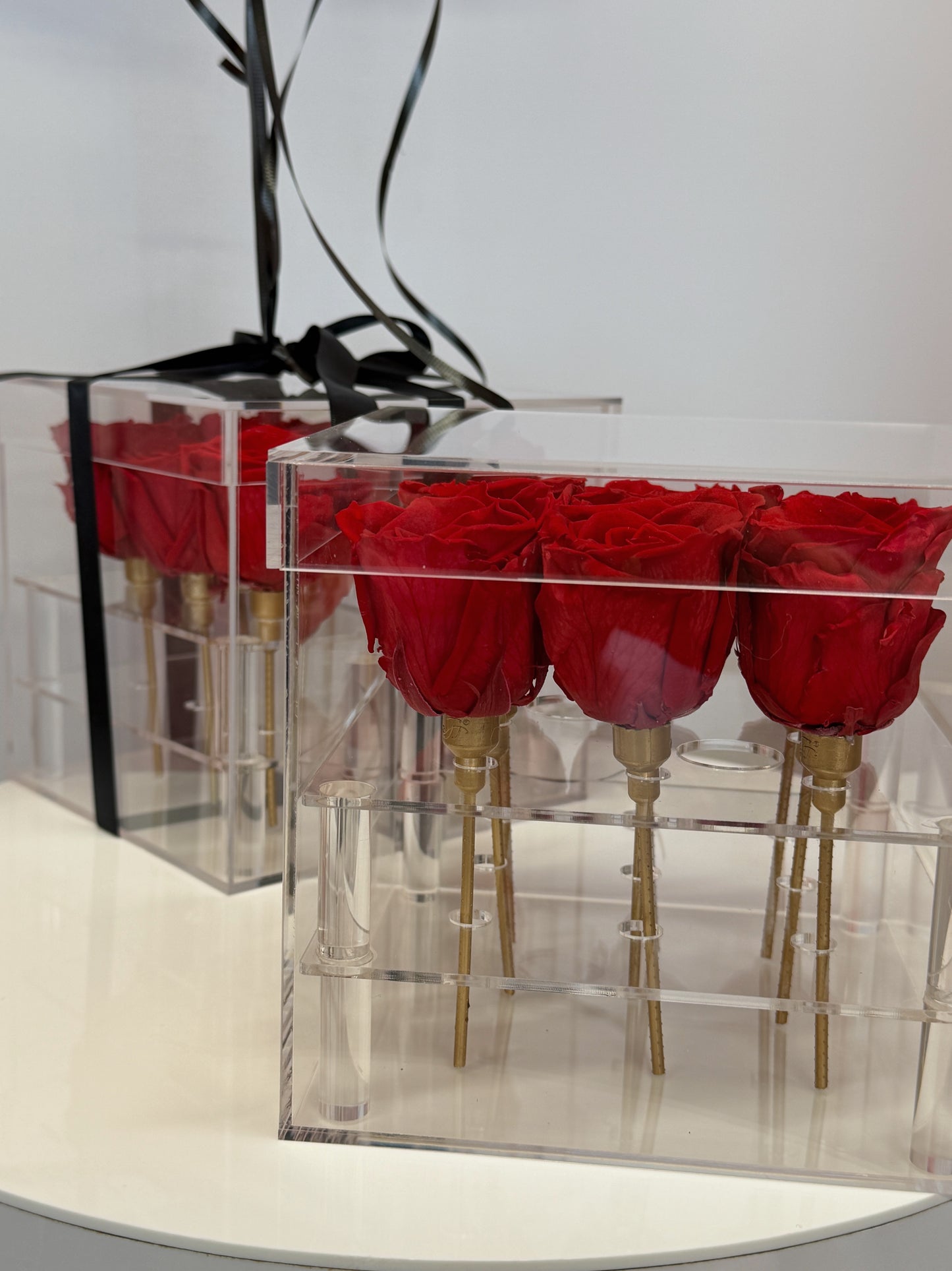 ACRYLIC ROSE BOX - RED