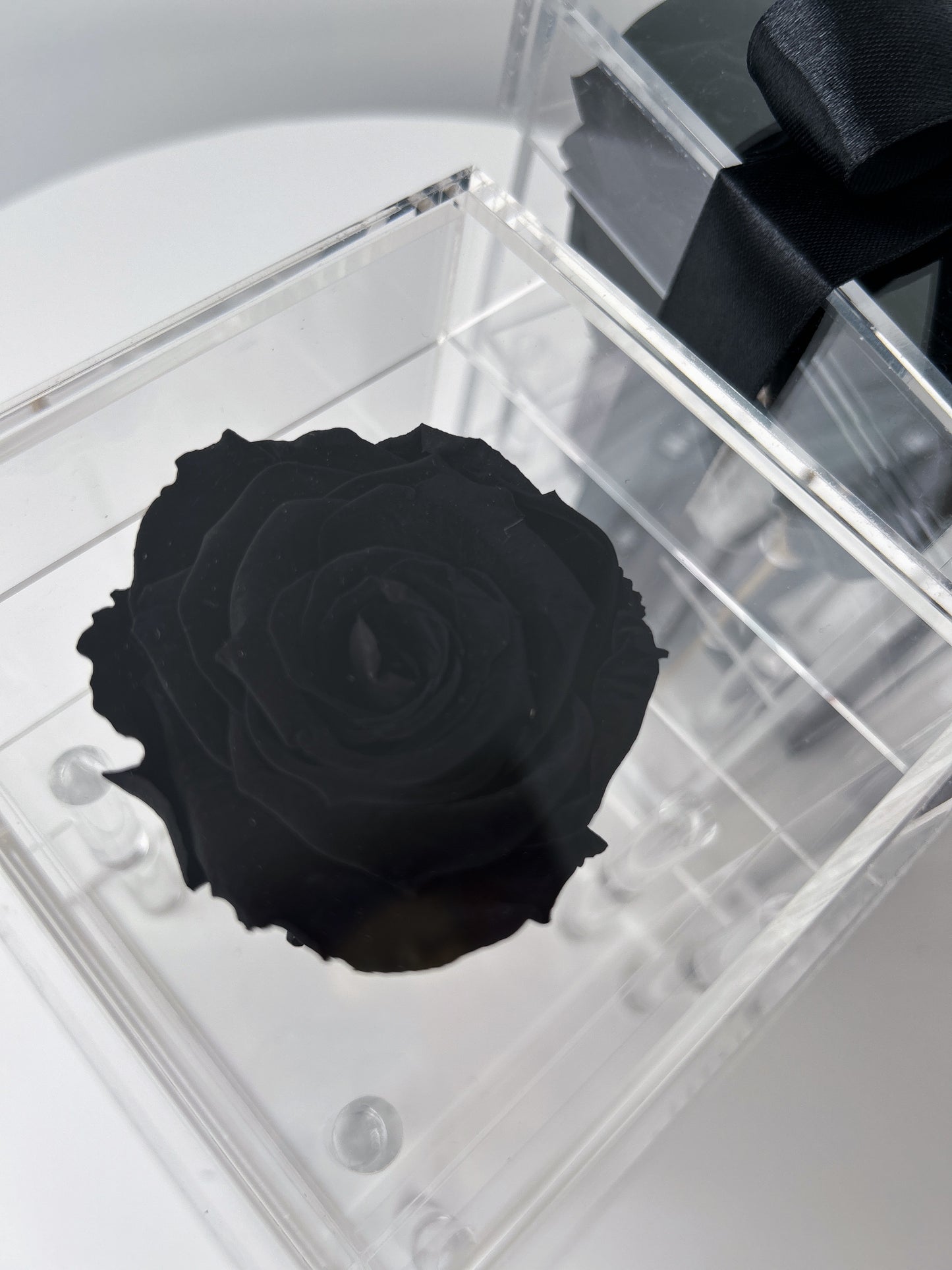 acrylic luxe black rose box - toronto