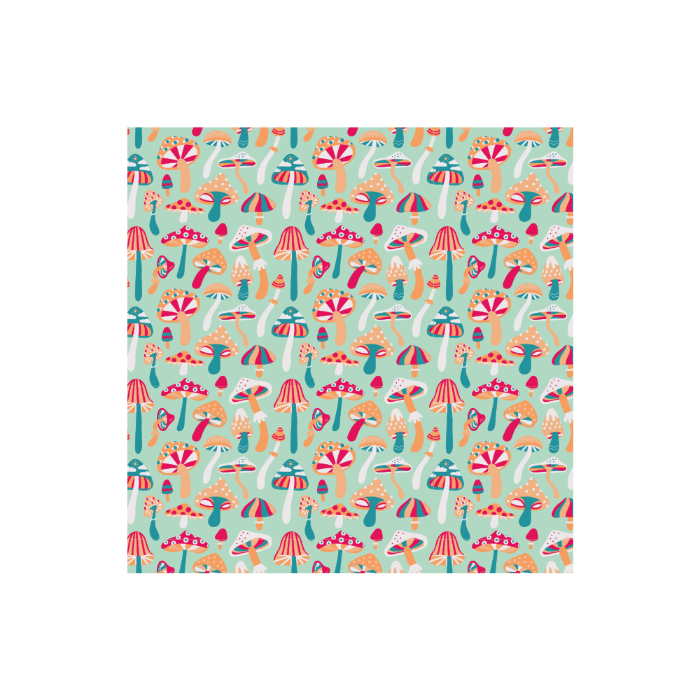 Alice large napkins with whimsical mushroom design, available in Toronto and shipping across Canada