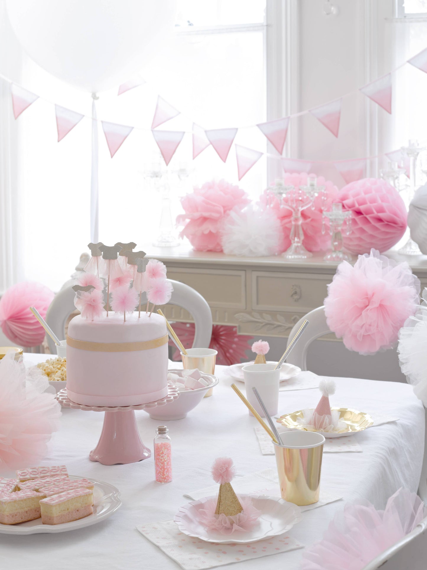 all pink party supplies