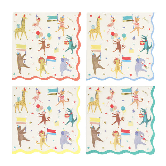 animal parade large napkins by Meri Meri