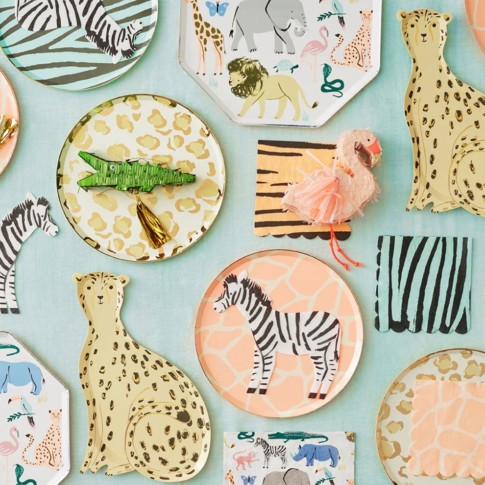 SAFARI ANIMAL PRINT DINNER PLATES BY MERI MERI
