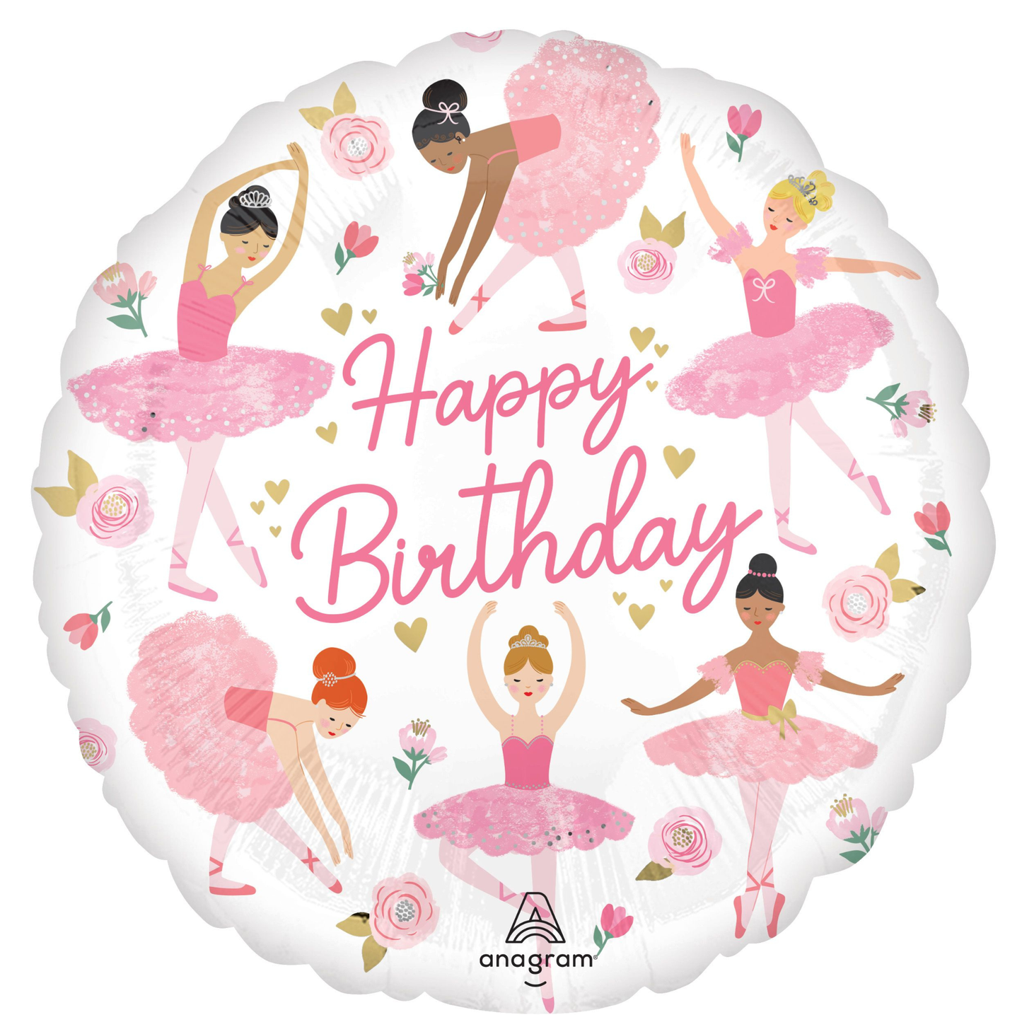 'HAPPY BIRTHDAY' BALLERINA FOIL BALLOON
