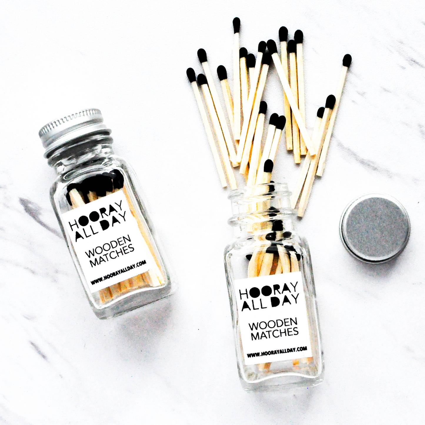 black wooden matches