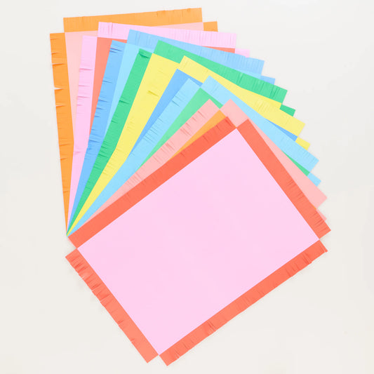 BRIGHT FRINGE PAPER PLACEMATS BY MERI MERI