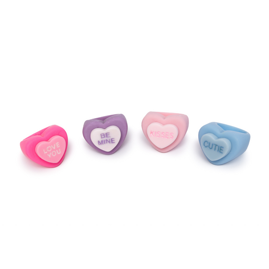 candy heart rings for children