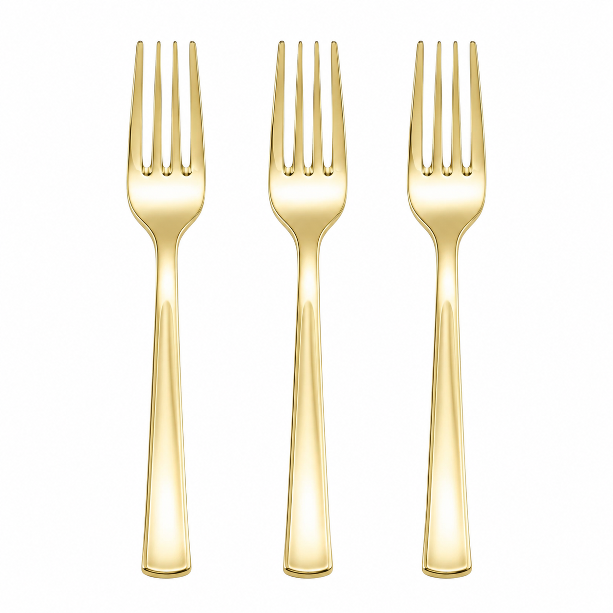 CLASSIC GOLD REUSABLE FORKS | 20 PIECES