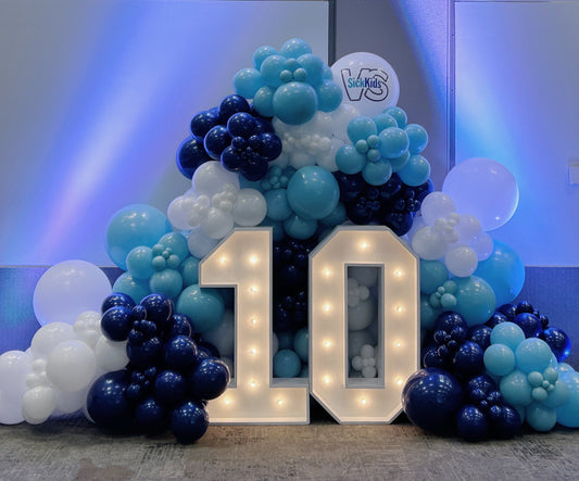 MARQUEE NUMBERS + BALLOON GARLAND