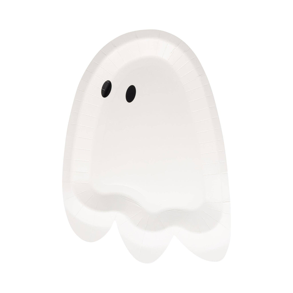 WHITE GHOST SHAPED PAPER PLATES