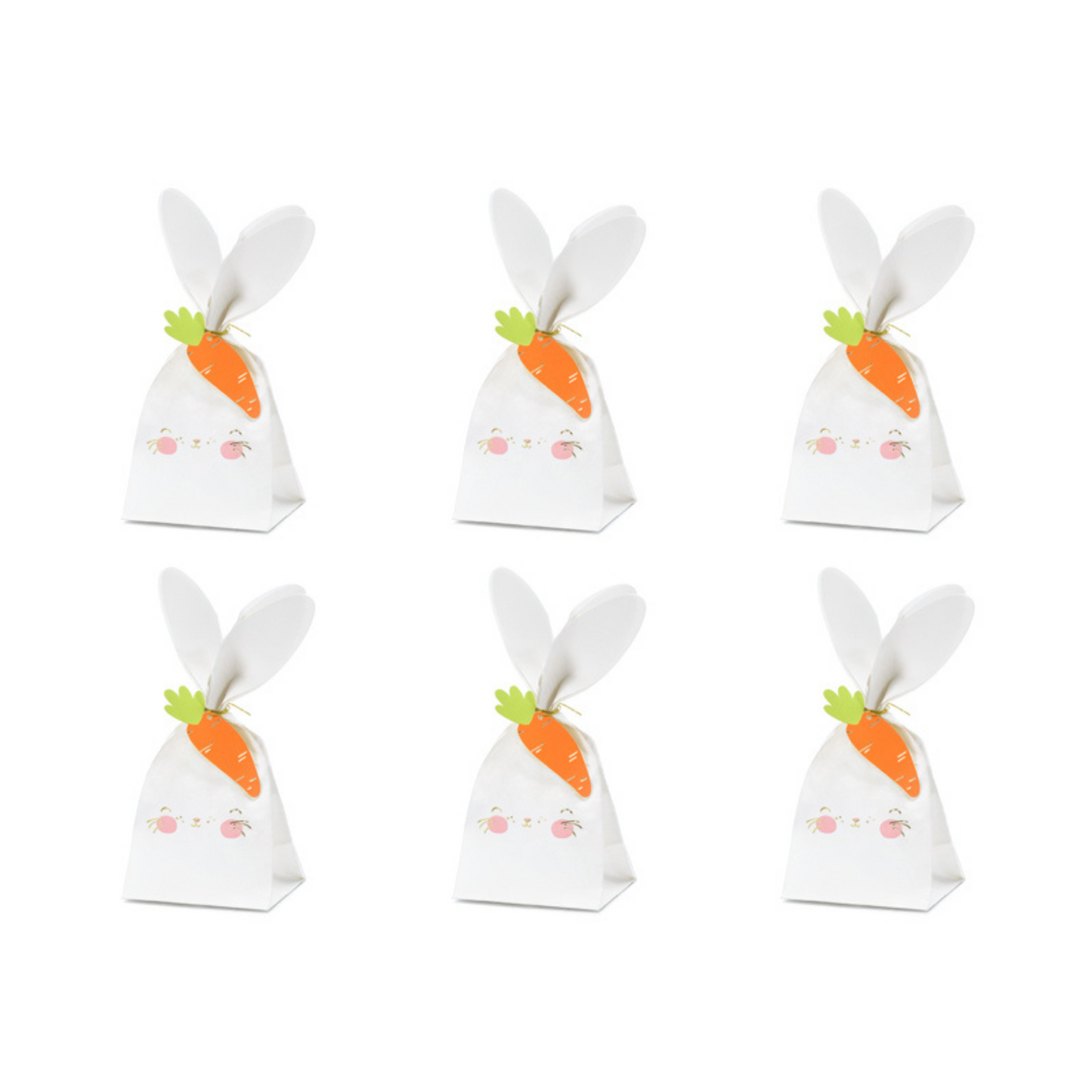 easter bunny shaped treat bags