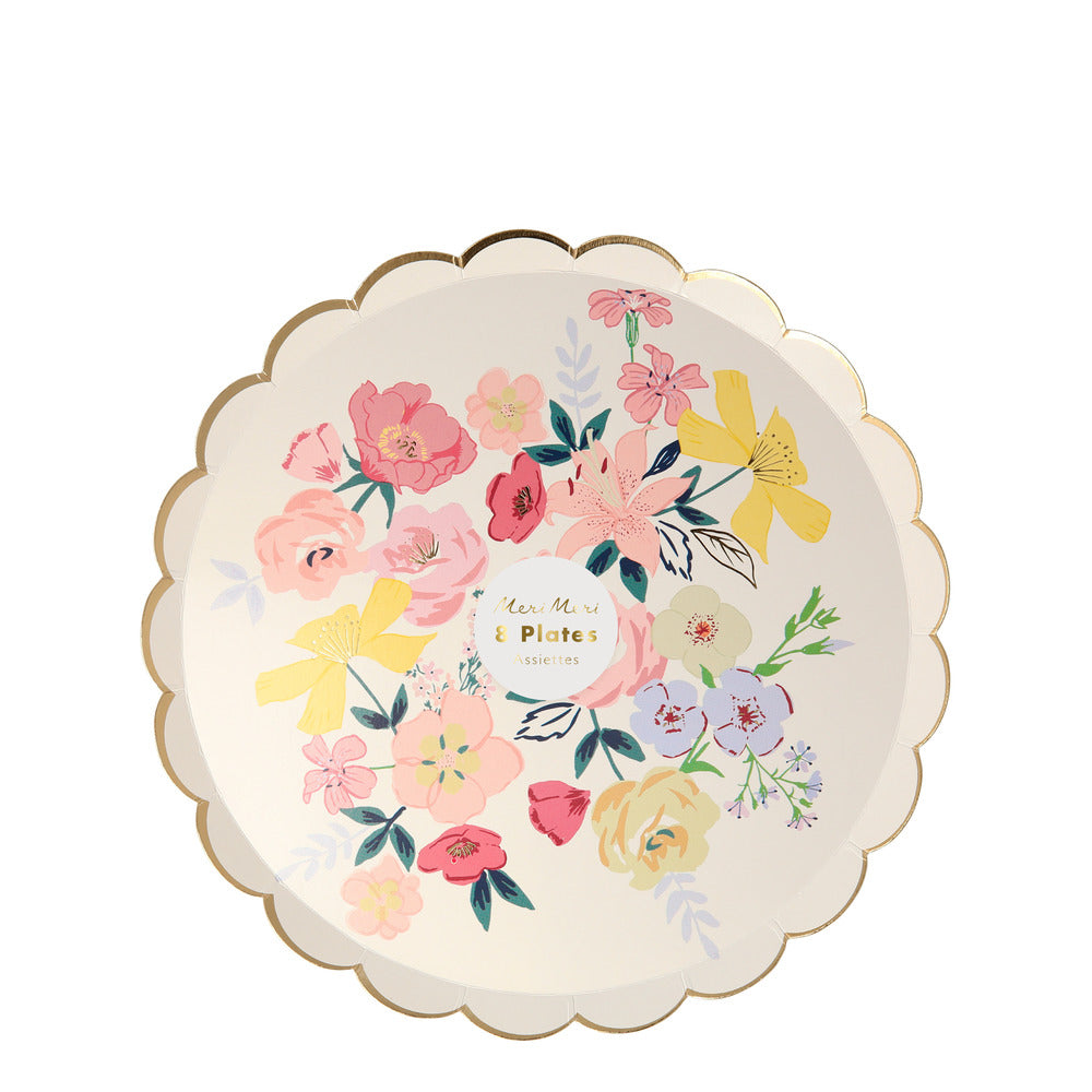 english garden side plates by meri meri