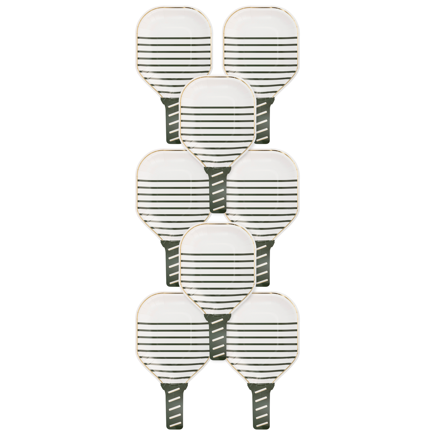 WHITE PADDLE SHAPED PLATES