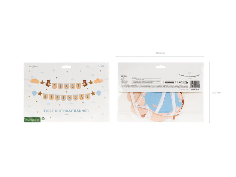 first birthday banner packaging