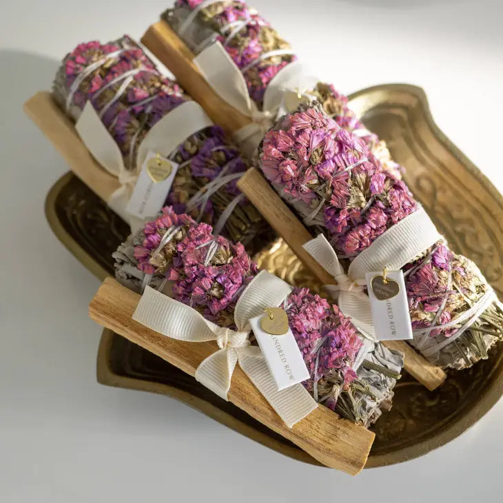 floral white sage and palo santo bundle