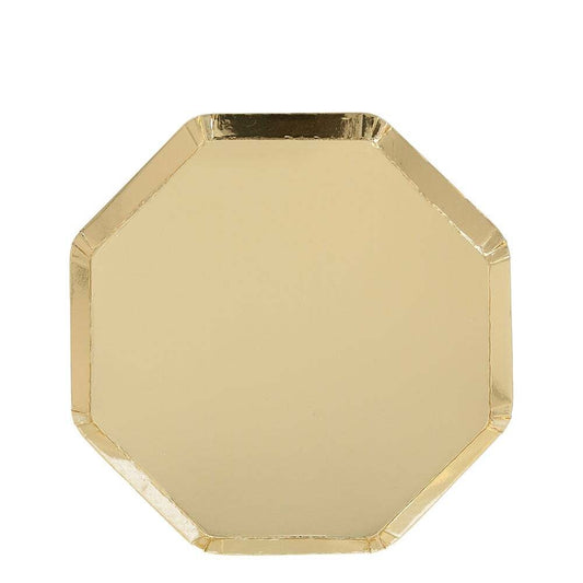 gold hexagon side plates by Meri Meri 