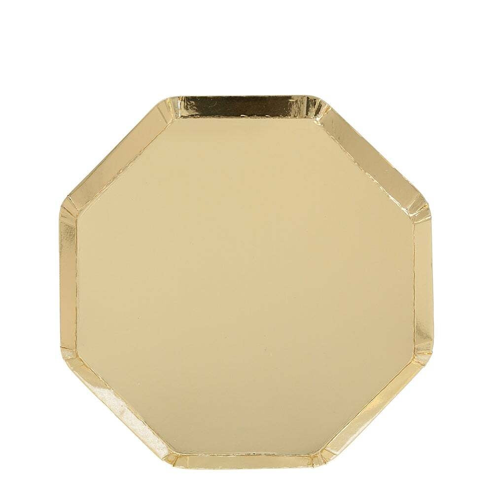 gold hexagon side plates by Meri Meri 