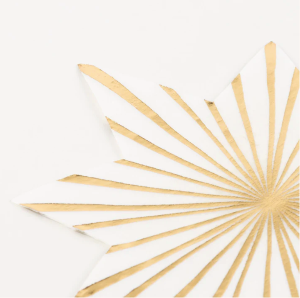 gold stripe star napkins