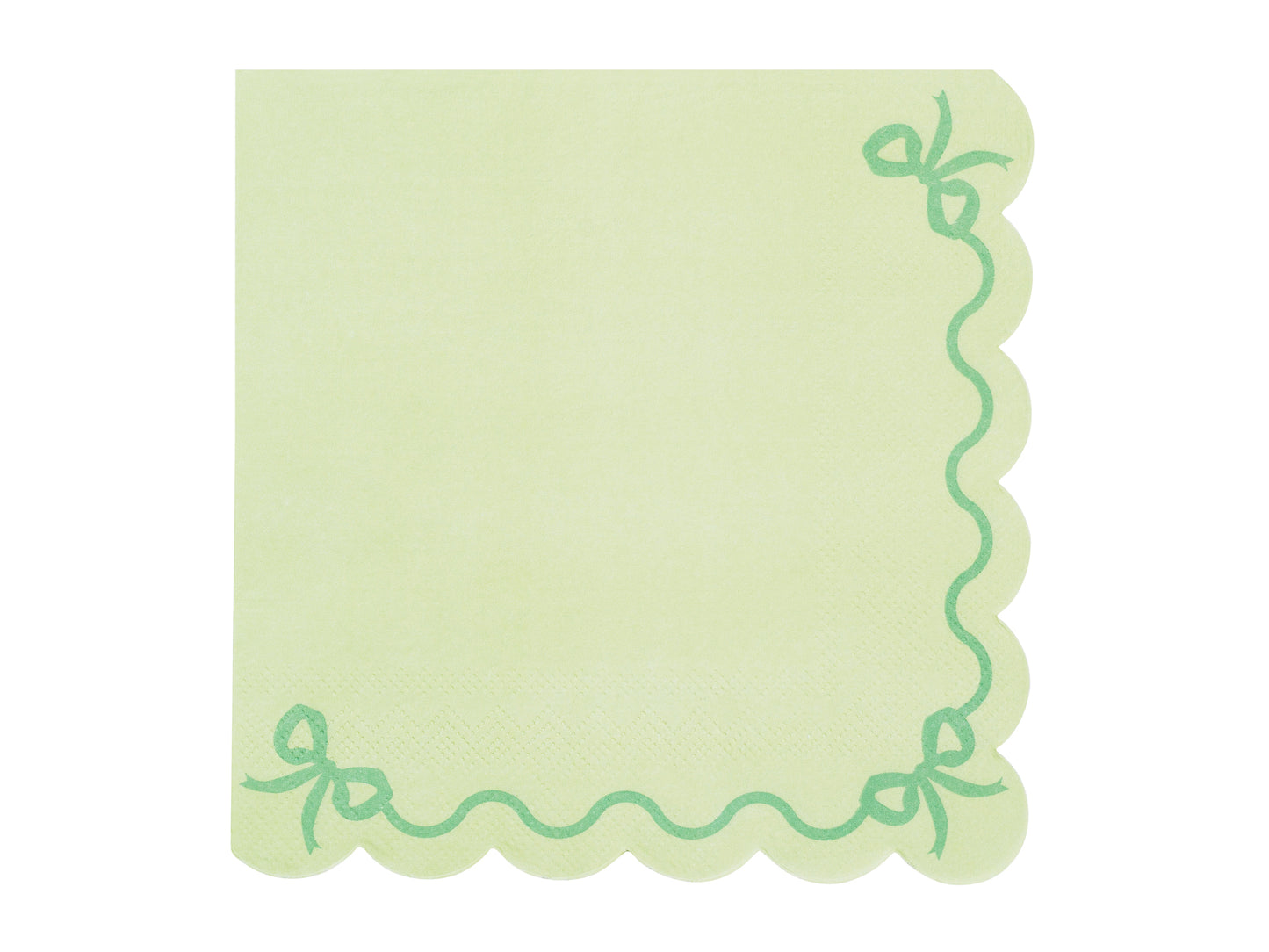 scalloped edge bow napkins