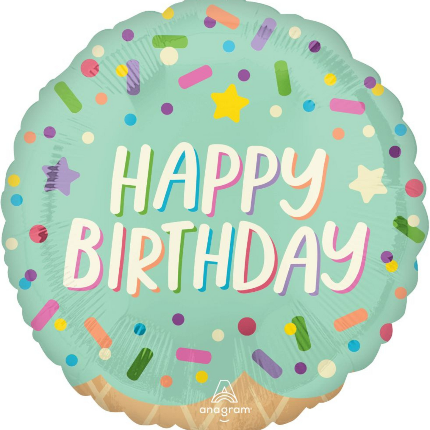 HAPPY BIRTHDAY ICE CREAM SPRINKLE BALLOON