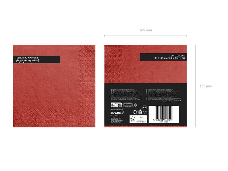 LARGE RED NAPKINS