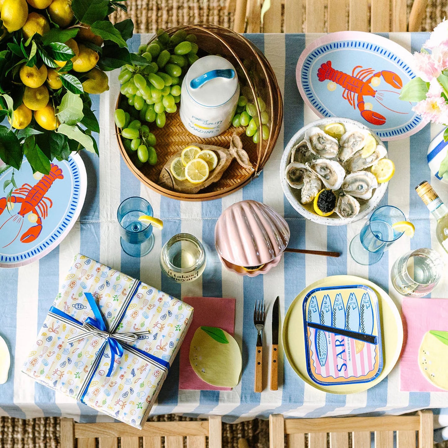 LE DINNER LEMON COCKTAIL NAPKINS