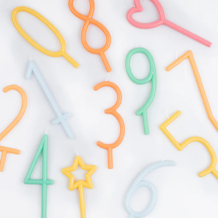 LARGE SLIM NUMBER CANDLES BY MERI MERI