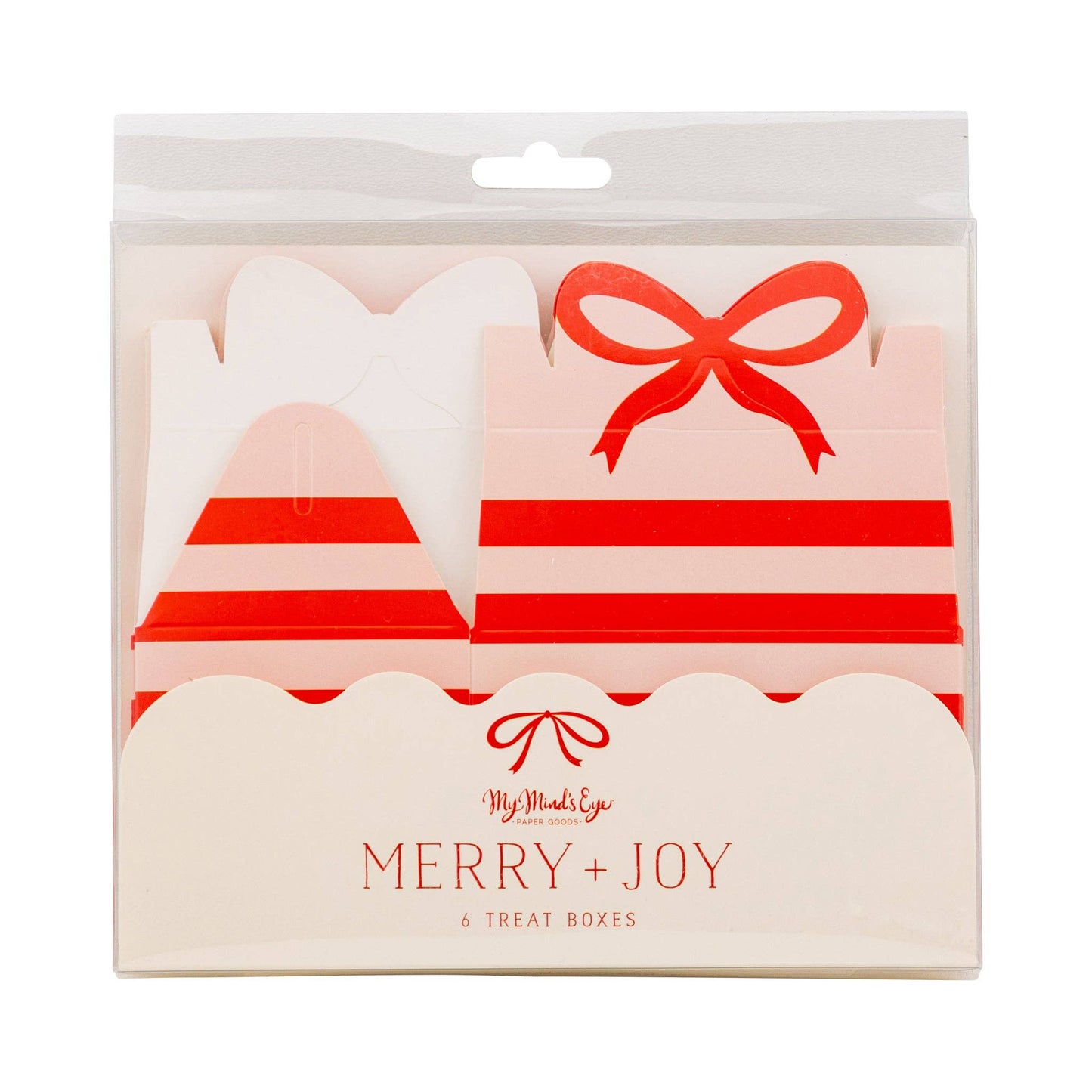 Toronto packaging of Merry + Joy red and pink gable treat boxes, pack of 6.