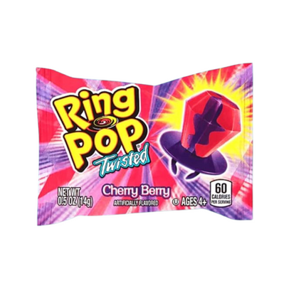 twisted ring pop in cherry berry flavour