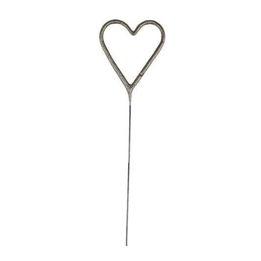SILVER SPARKLER HEART CANDLE BY MERI MERI