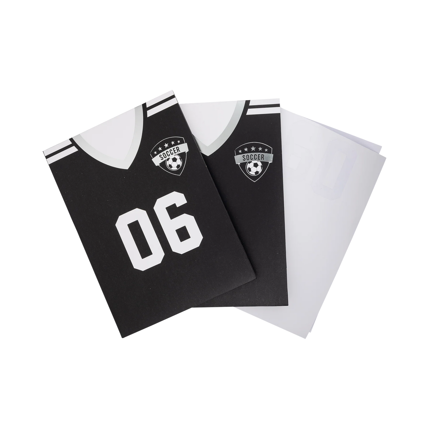 soccer jersey treat packs - pack of 8 with white number sheets