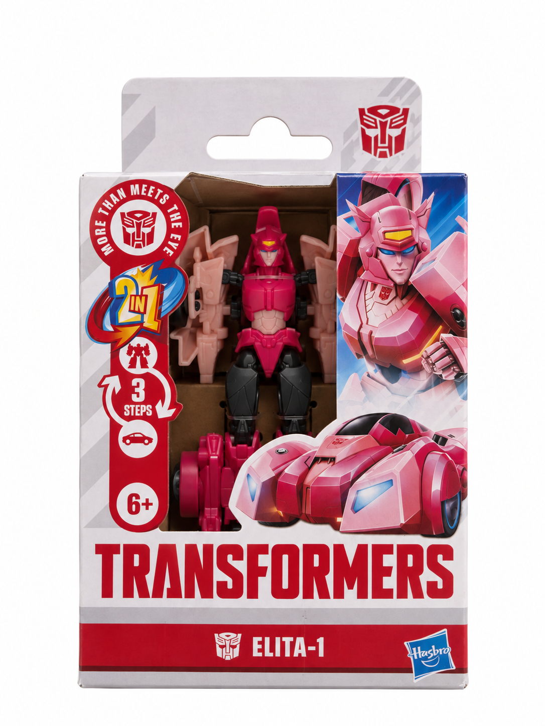 Transformers Elita-1 pink Autobot transforming action figure by Hasbro in original packaging. Pick up in Toronto + Canada-wide shipping available.
