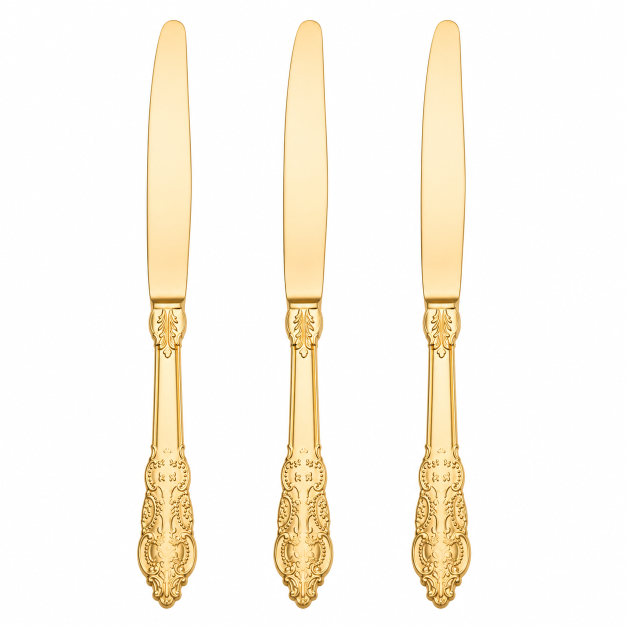 VENETIAN DESIGN GOLD REUSABLE KNIVES | 20 PIECES