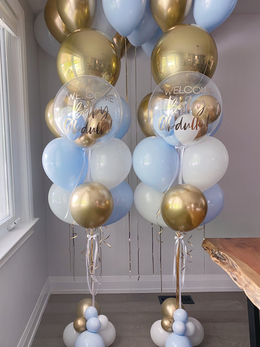 WELCOME BABY BOY BALLOON BUNDLE