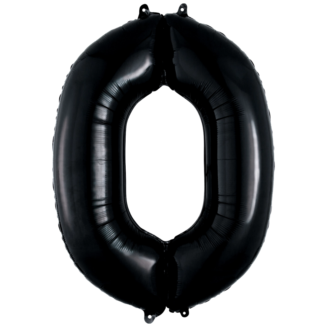 34" BLACK NUMBER BALLOONS