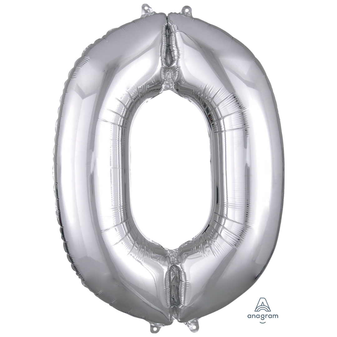 34" SILVER ANAGRAM FOIL NUMBERS