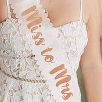 MISS TO MRS BLUSH PINK & ROSE GOLD SATIN BACHELORETTE SASH