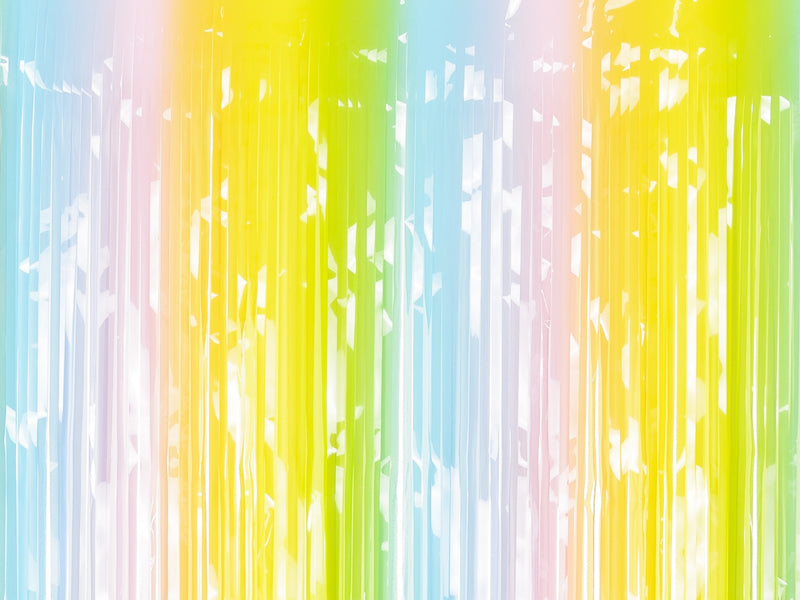colourful foil tassel backdrop