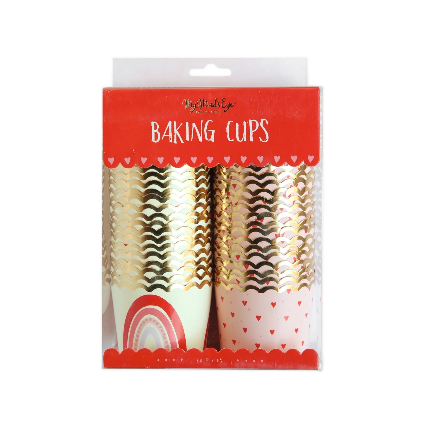 valentines baking cups in package