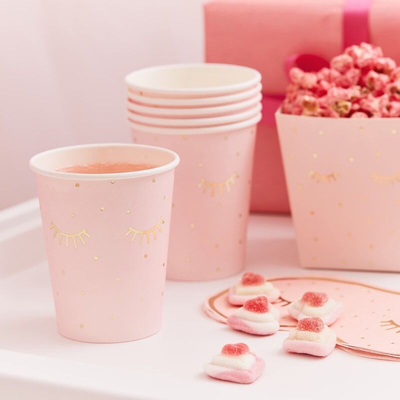 PINK PAMPER PAPER CUPS
