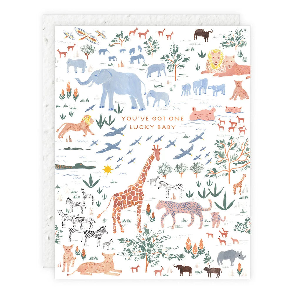 LUCKY BABY GREETING CARD