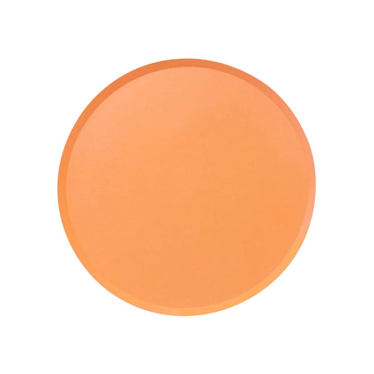 tangerine orange coloured paper plate