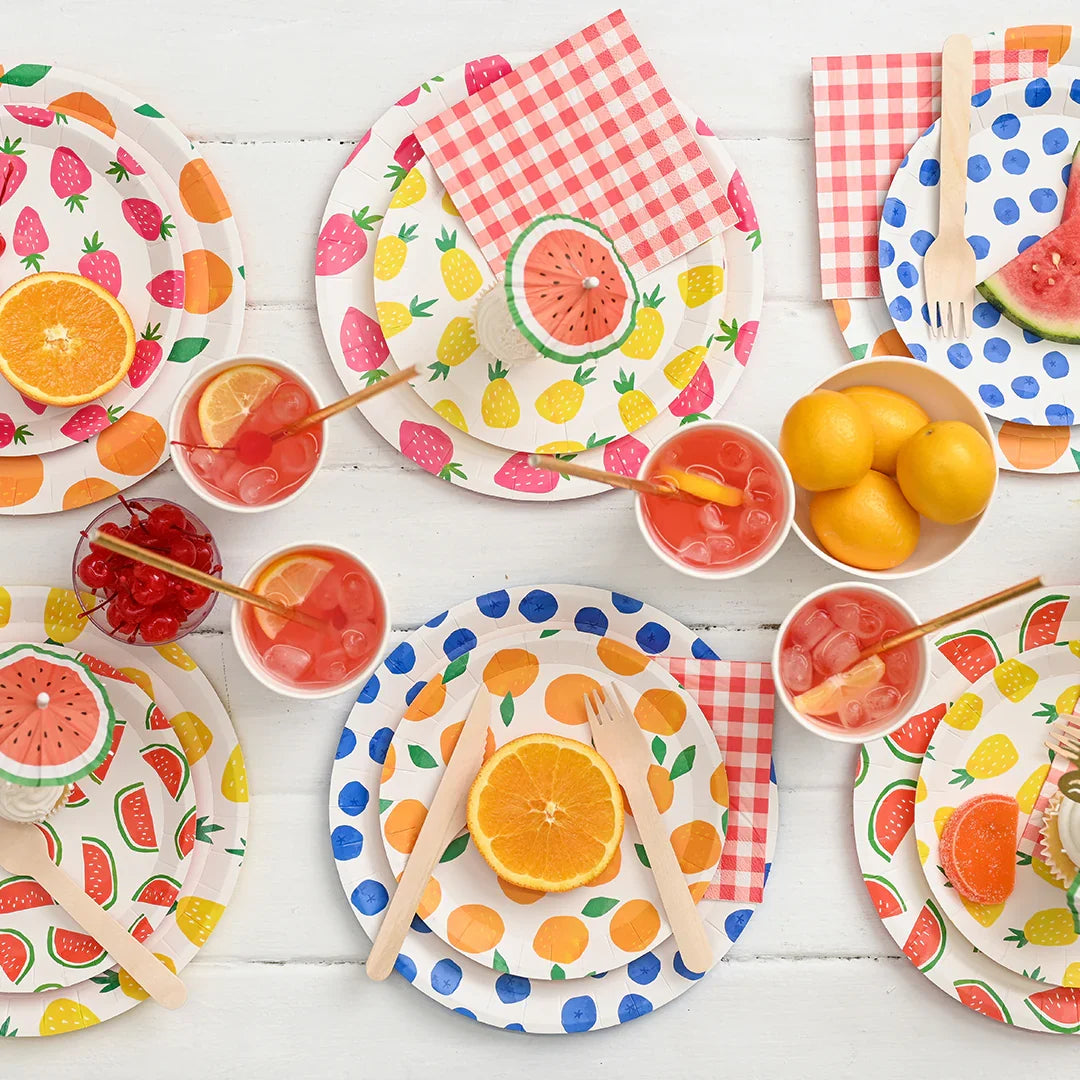 fruit punch small plates set up