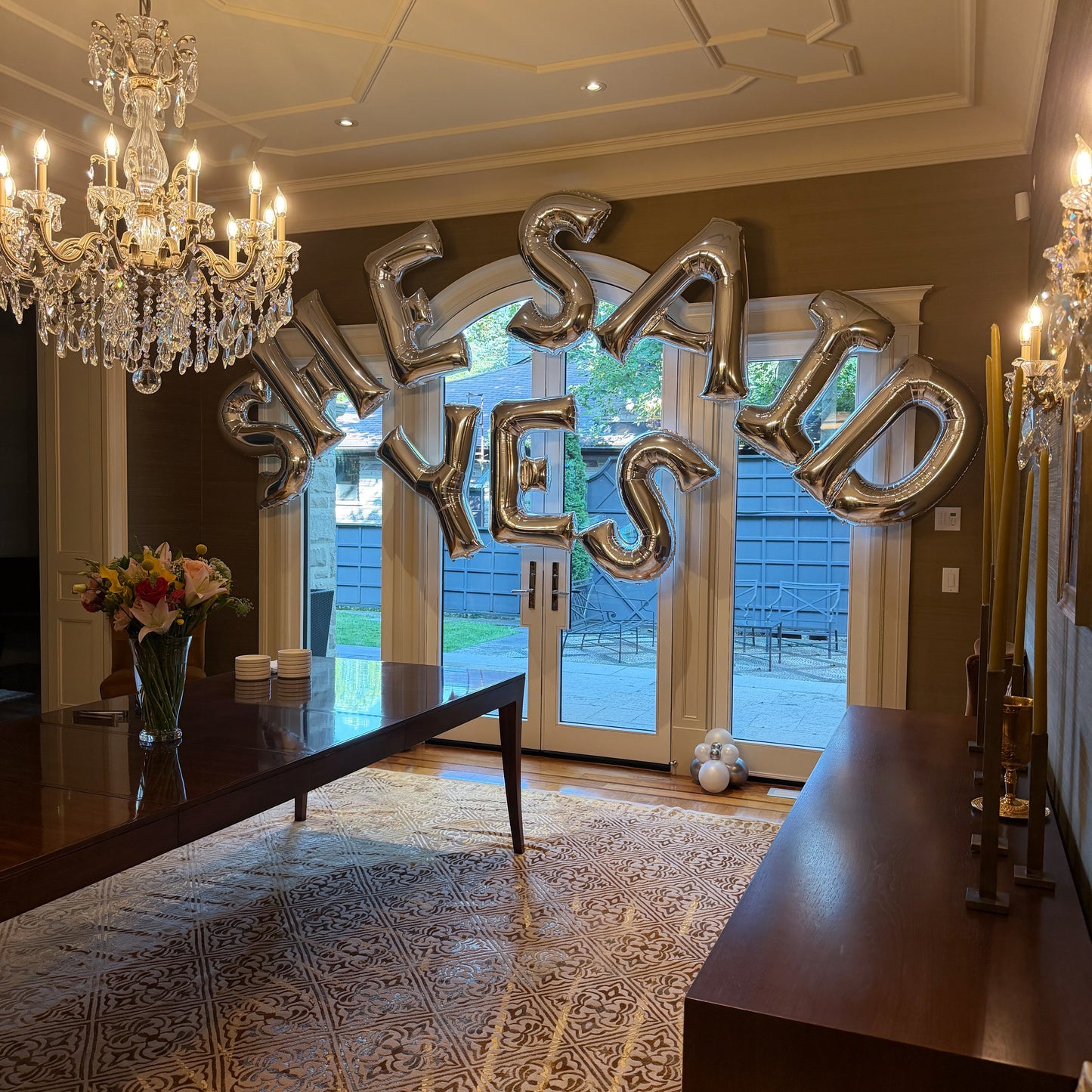 ‘SHE SAID YES’ FOIL LETTER BALLOONS