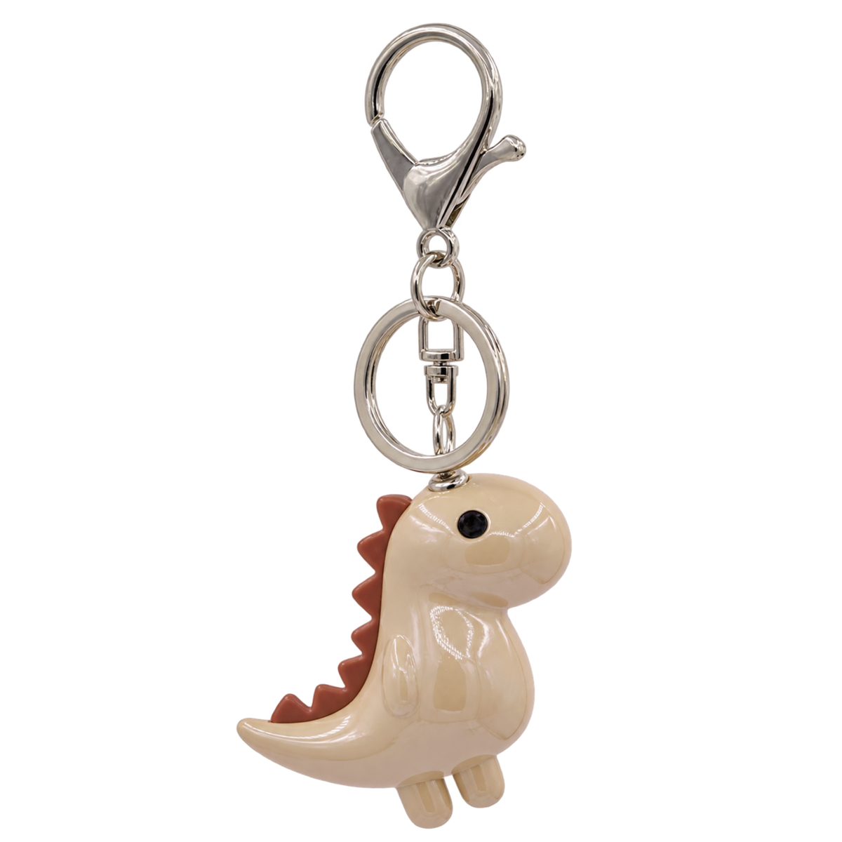 ACRYLIC DINOSAUR KEYCHAIN - BROWN