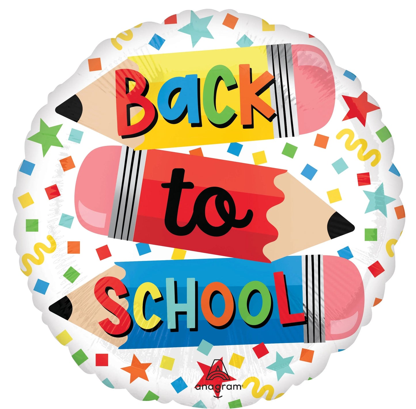 BACK TO SCHOOL PENCIL FOIL BALLOON