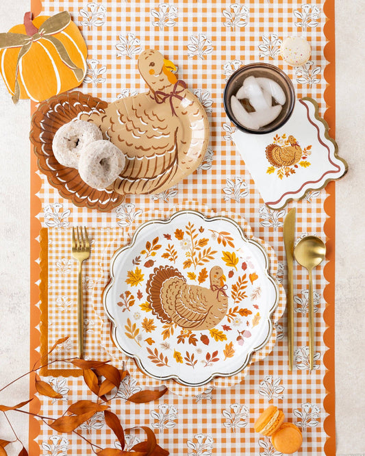 HARVEST PUMPKIN SHAPED NAPKINS