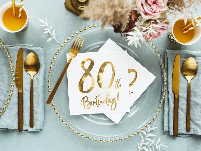 80th birthday table setting
